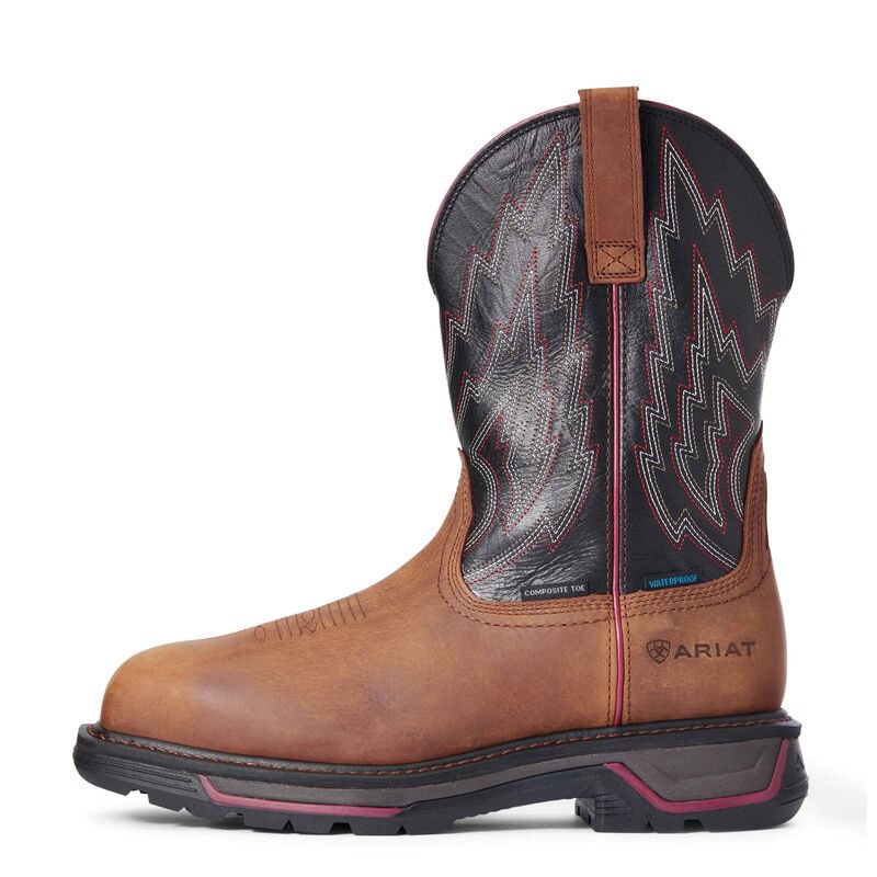 Ariat Work: Big Rig Waterproof Composite Toe Zapatos de Seguridad Hombre - Marrones (LAWSG4831)